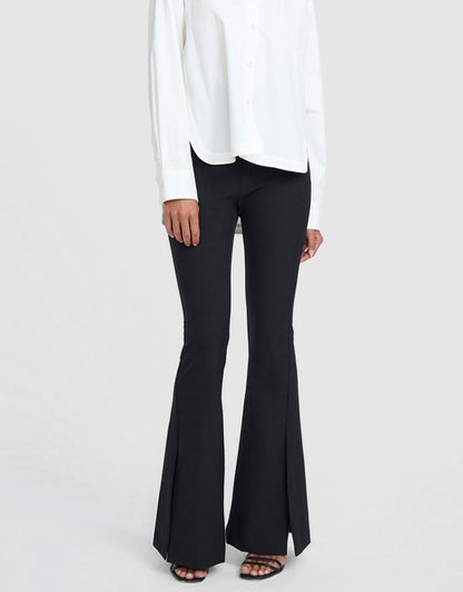 Franca Flare Slice Pant | Black - Leela Rose Boutique