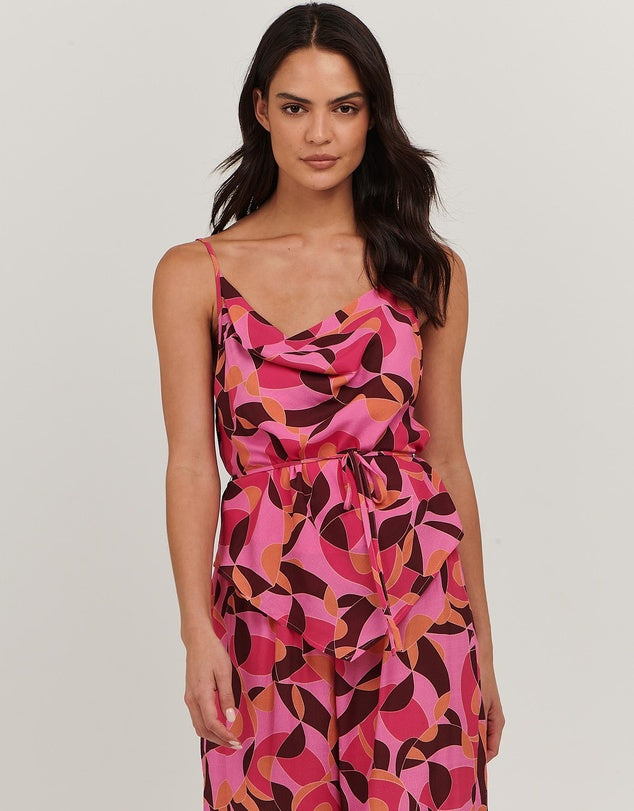 CATALINA TOP - ABSTRACT SWIRL - Leela Rose Boutique