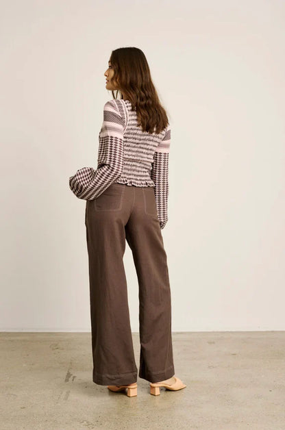 Noa Pants - Seal Brown - Leela Rose Boutique