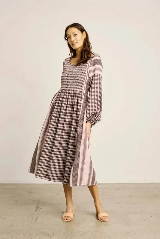 Layla Long Dress - Seal Brown - Leela Rose Boutique