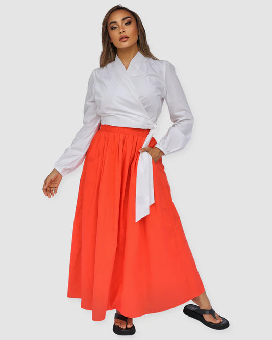 OCEANIA SKIRT - MELON - Leela Rose Boutique