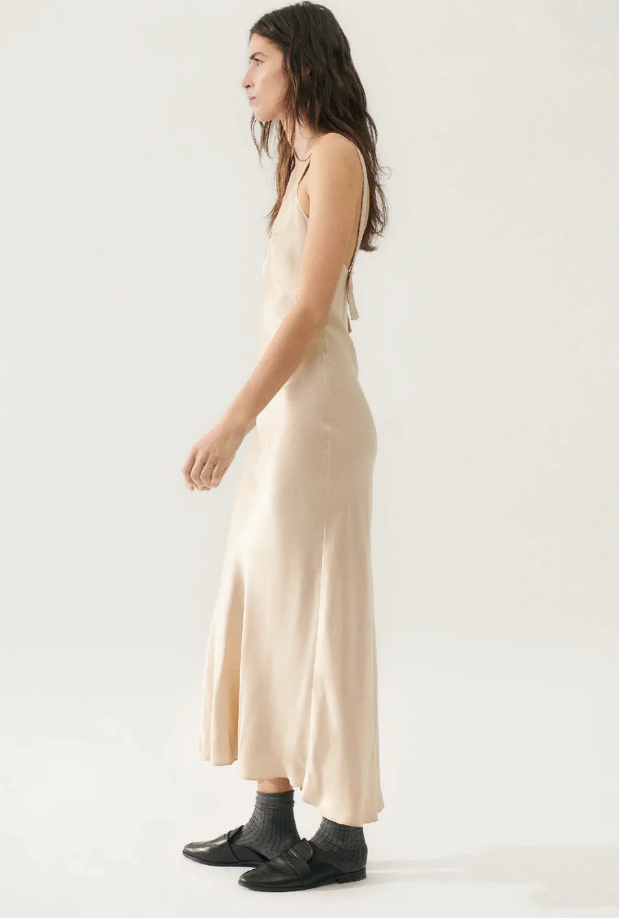 DECO RUCHED DRESS - HAZELNUT - Leela Rose Boutique