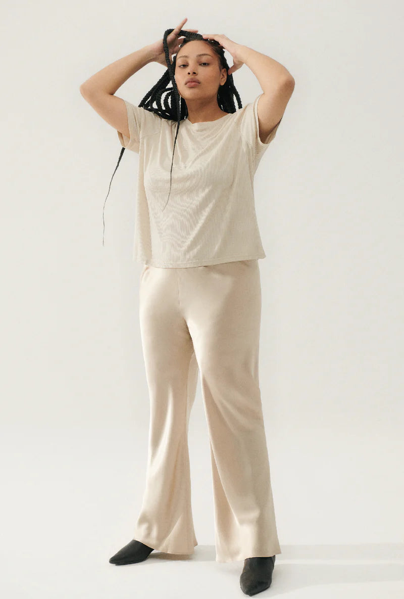 BIAS CUT PANTS - HAZELNUT - Leela Rose Boutique