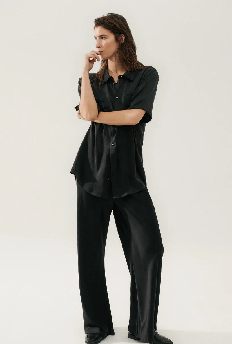 BIAS CUT PANTS - BLACK - Leela Rose Boutique