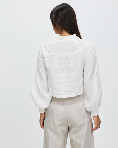 LUCENT SHIRT - WHITE - Leela Rose Boutique