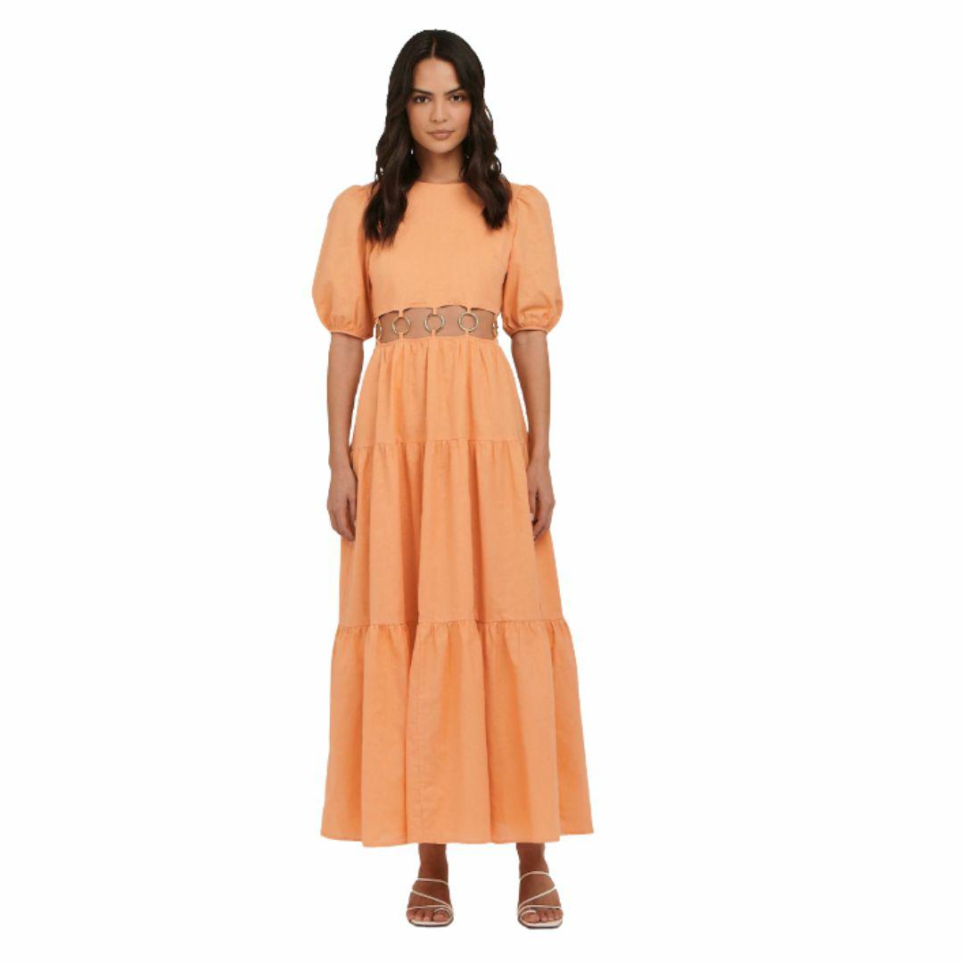 ANDREA MAXI DRESS - APRICOT - Leela Rose Boutique