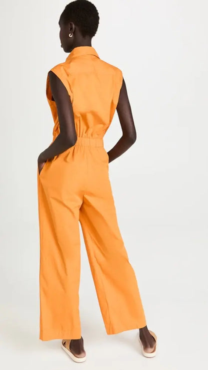 SLEEVELESS DRAWSTRING JUMPSUIT - NATURAL GLOW S/W/F