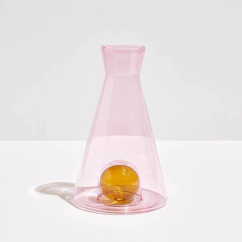 VICE VERSA CARAFE - PINK + AMBER - Leela Rose Boutique