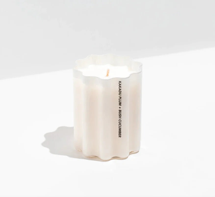 WAVE CANDLE - KAKADU PLUM + BUSH CUCUMBER - Leela Rose Boutique