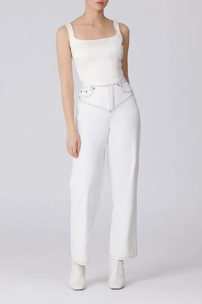 DEVELOPED JEAN - IVORY DENIM - Leela Rose Boutique