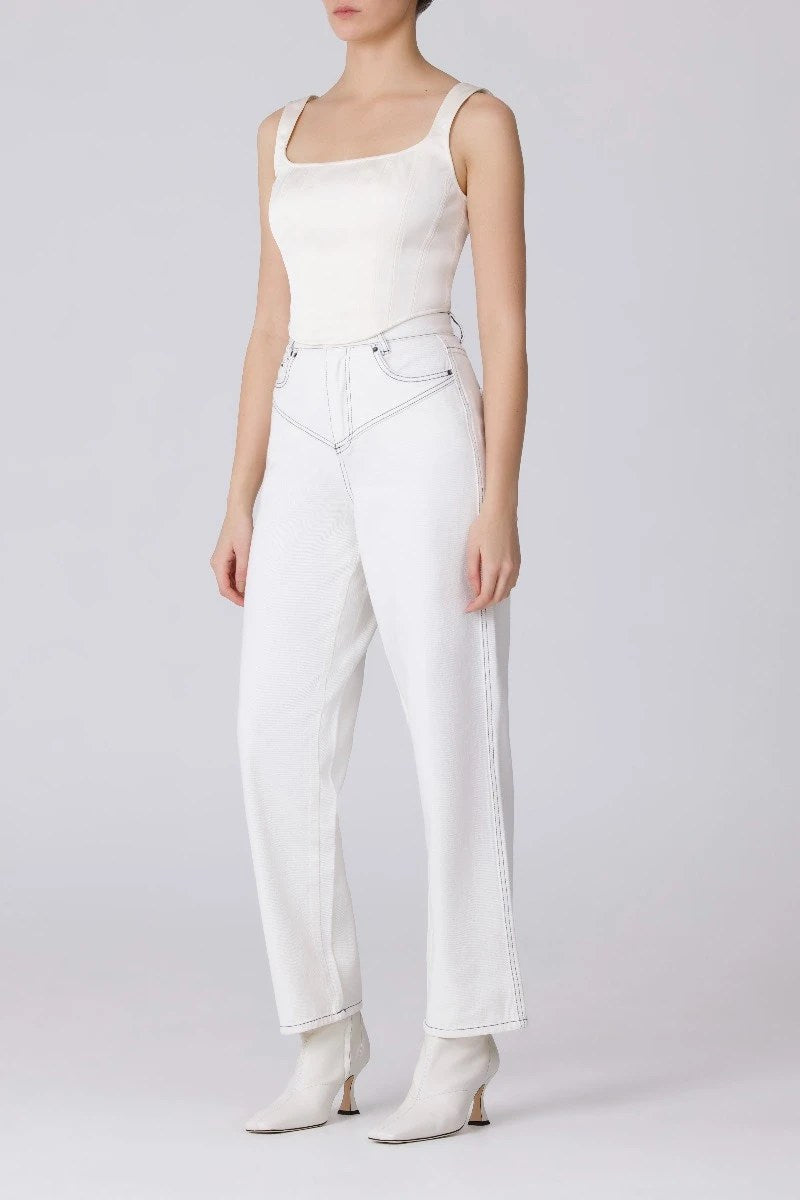 DEVELOPED JEAN - IVORY DENIM - Leela Rose Boutique