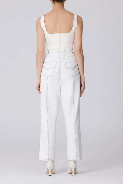 DEVELOPED JEAN - IVORY DENIM - Leela Rose Boutique