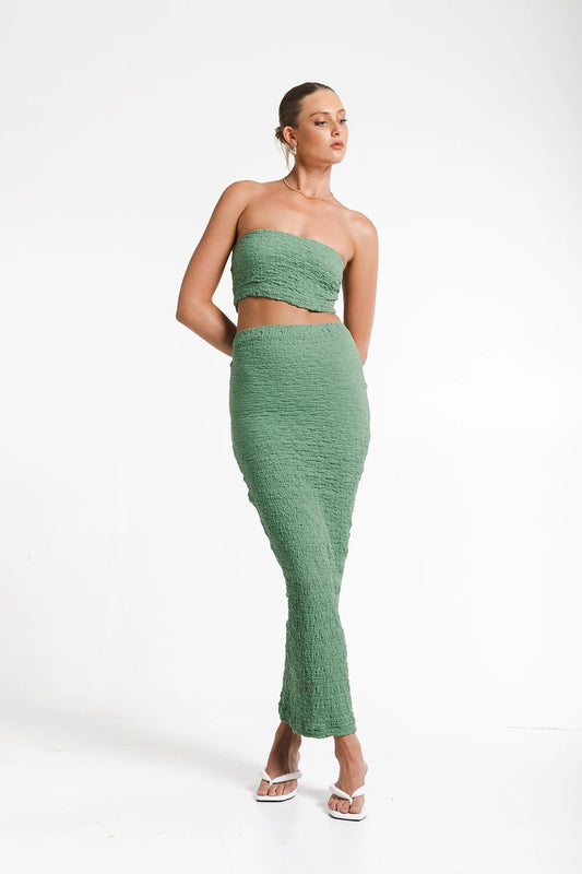 CASA TUBE SKIRT/DRESS - GARDEN GREEN - Leela Rose Boutique