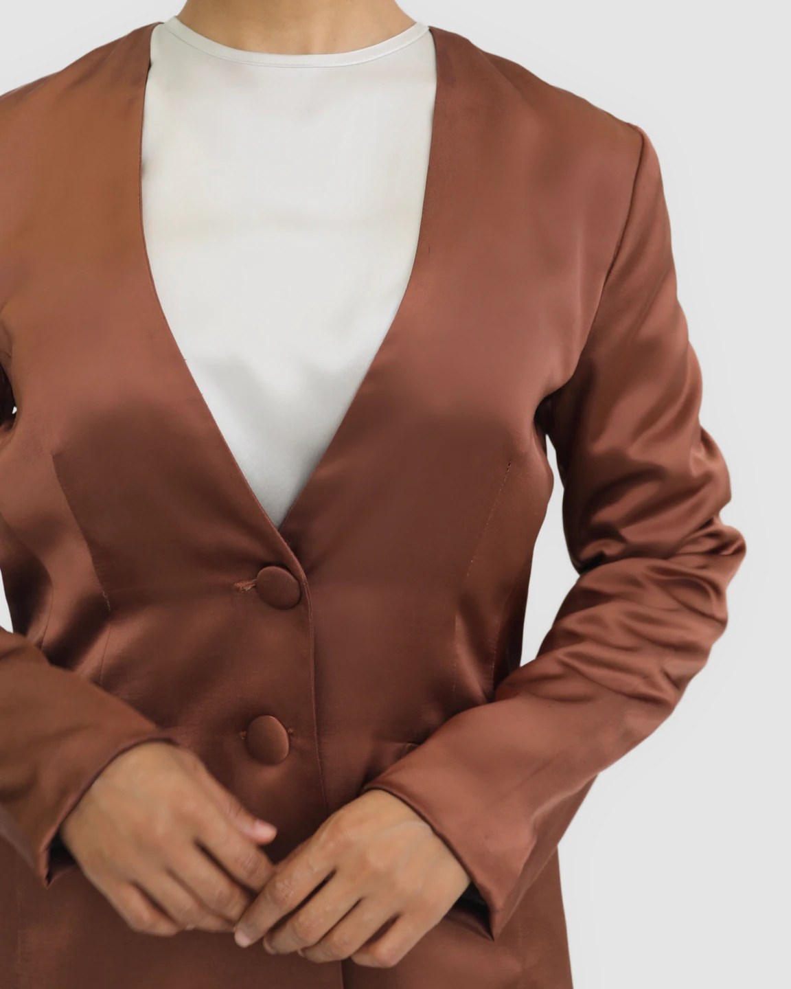 SOIREE BLAZER - TOFFEE - Leela Rose Boutique